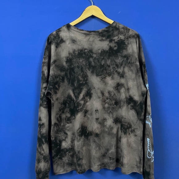 BLACK & BROWN TIE DYE WITH BUTTERFLY 🦋 GRAPHIC T-SHIRT FOR MEN’S AND WOM… - Picture 3 of 6